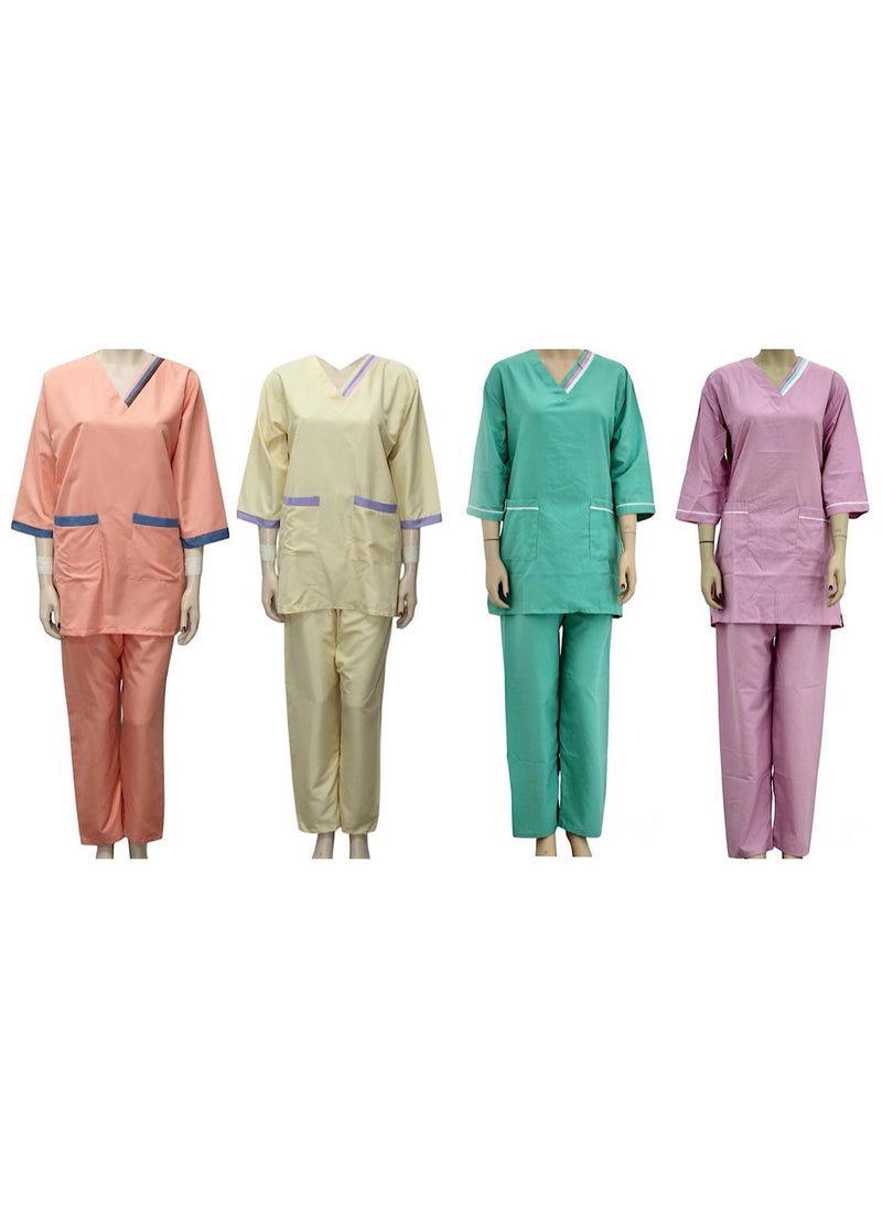 Housemaid Uniform Maid Nanny Scrub Suit 4 piece set