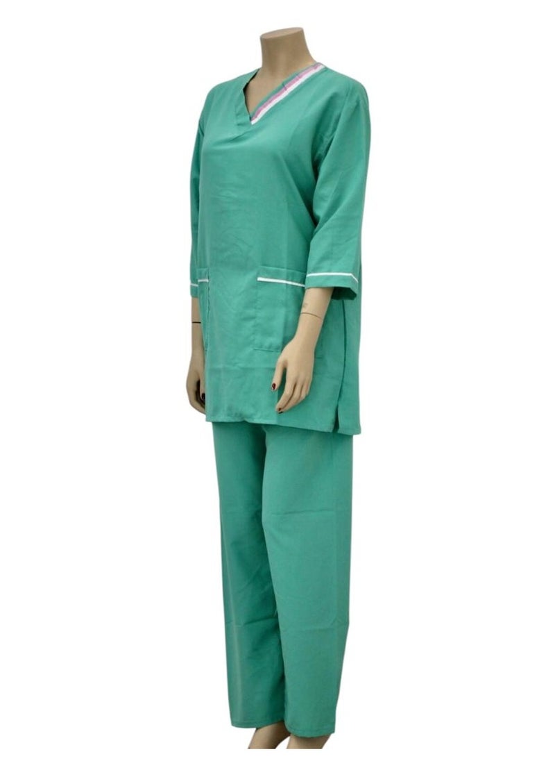 Housemaid Uniform Maid Nanny Scrub Suit 4 piece set
