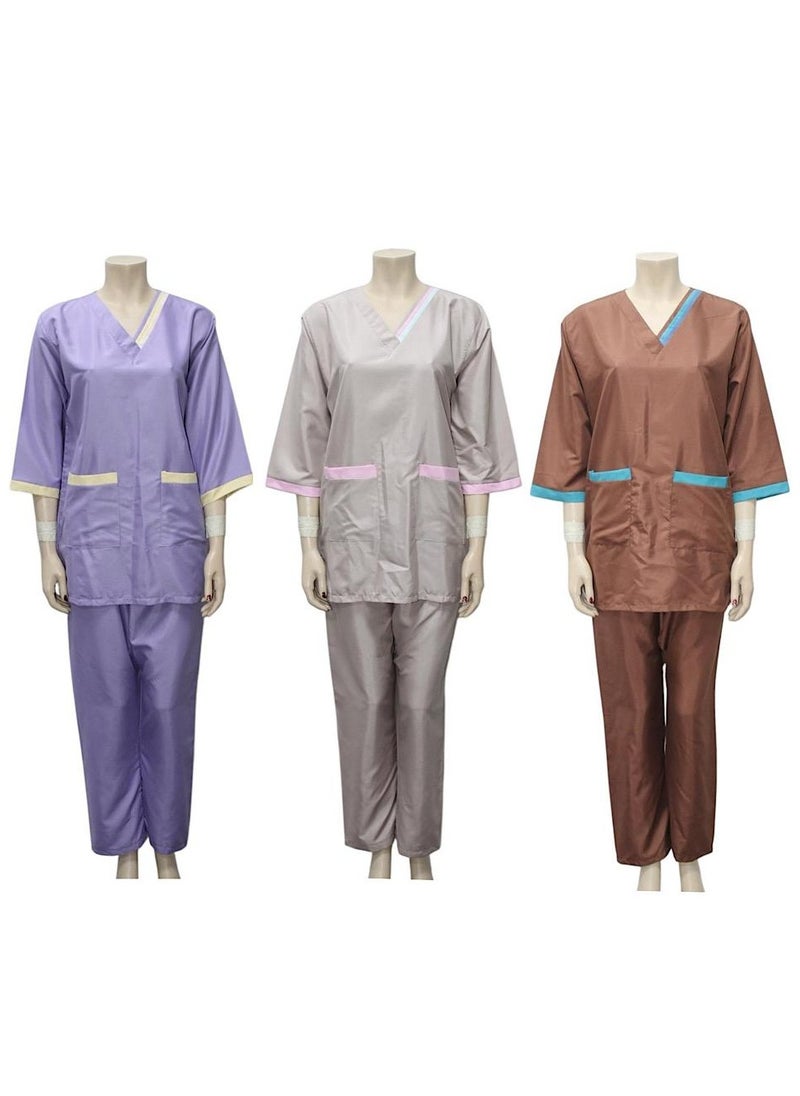 Housemaid Uniform Maid Nanny Scrub Suit 3 piece set