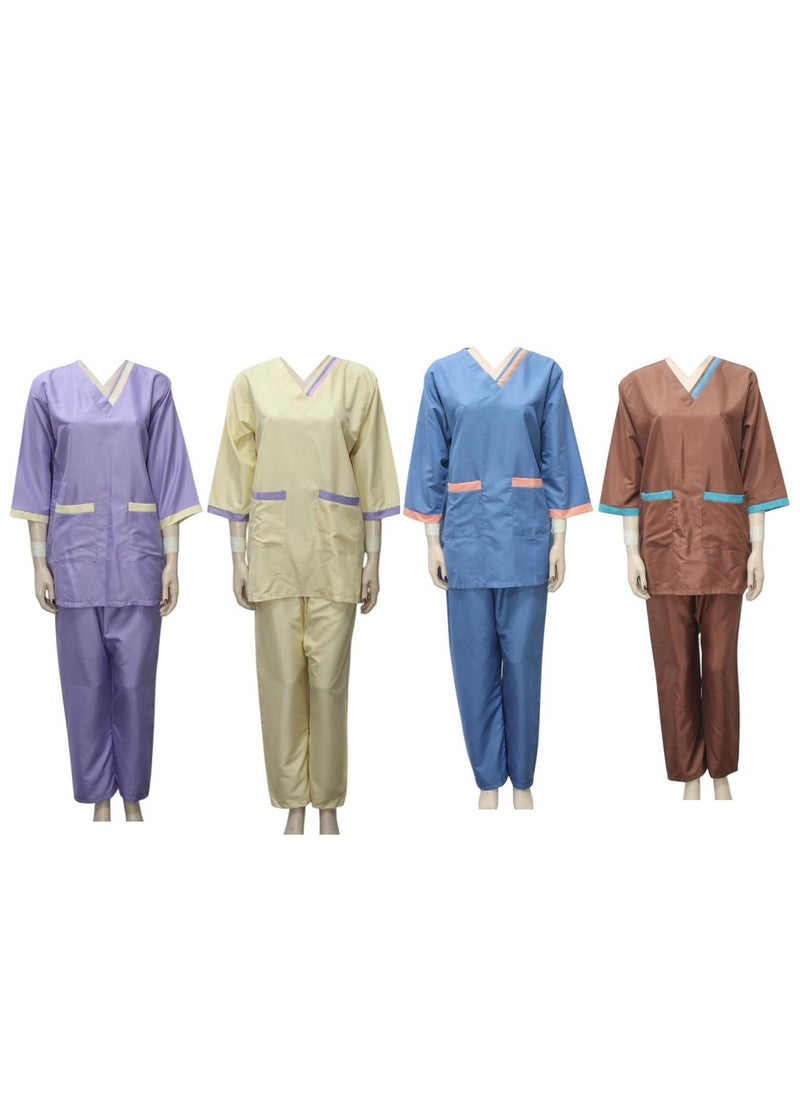 Housemaid Uniform Maid Nanny Scrub Suit 4 piece set