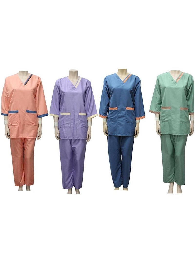 Housemaid Uniform Maid Nanny Scrub Suit 4 piece set