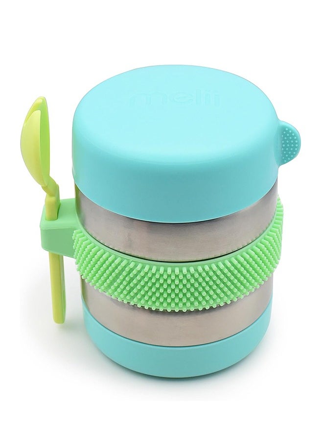 Food Jar for Kids, Fidget Thermos with Silicone Sleeve, BPA-Free, Leakproof Insulated, Keeps Food Warm for 5 Hours, 10.1oz, 300ml