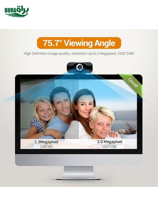 HD 1080P Webcam Built-in Microphone Smart Web Camera USB Streaming Beauty Live Camera for Computer Android TV