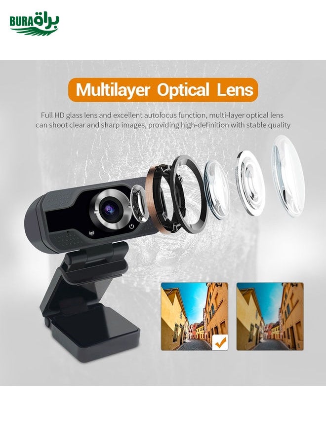 HD 1080P Webcam Built-in Microphone Smart Web Camera USB Streaming Beauty Live Camera for Computer Android TV