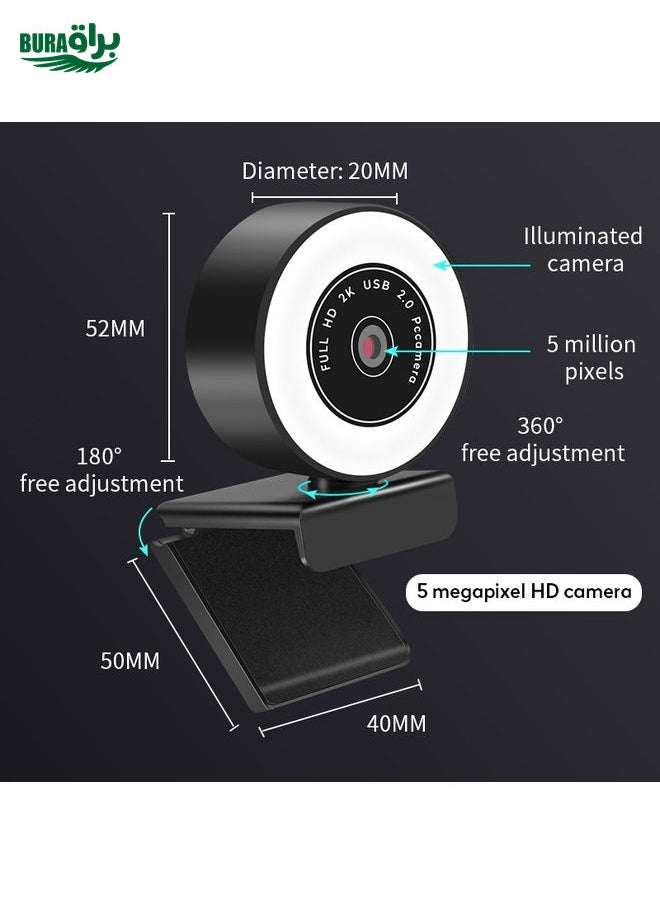 A9mini USB Drive-Free HD Fill Light Camera with Microphone, Pixel:2.0 Million Pixels 1080P