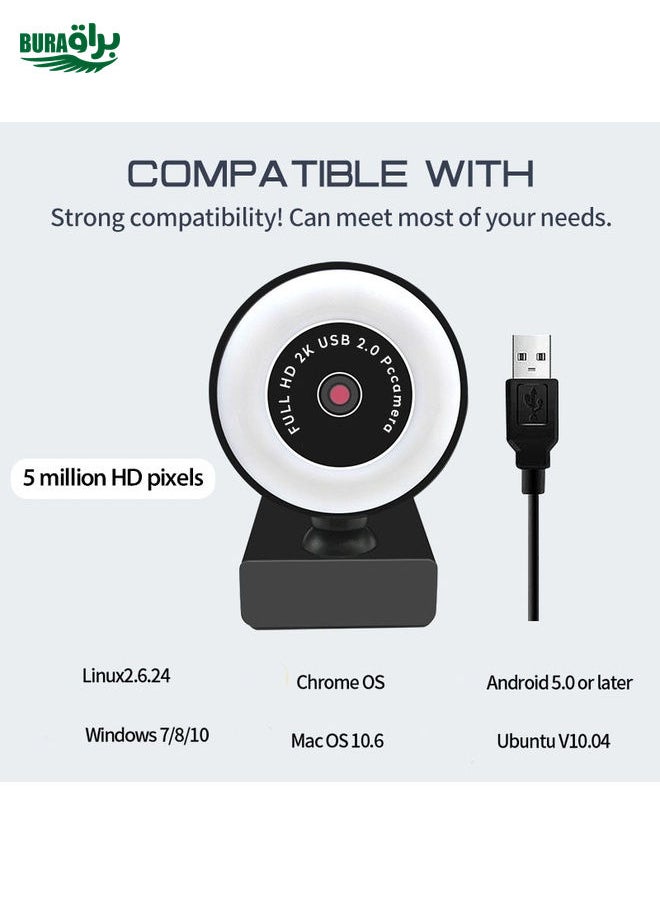 A9mini USB Drive-Free HD Fill Light Camera with Microphone, Pixel:2.0 Million Pixels 1080P