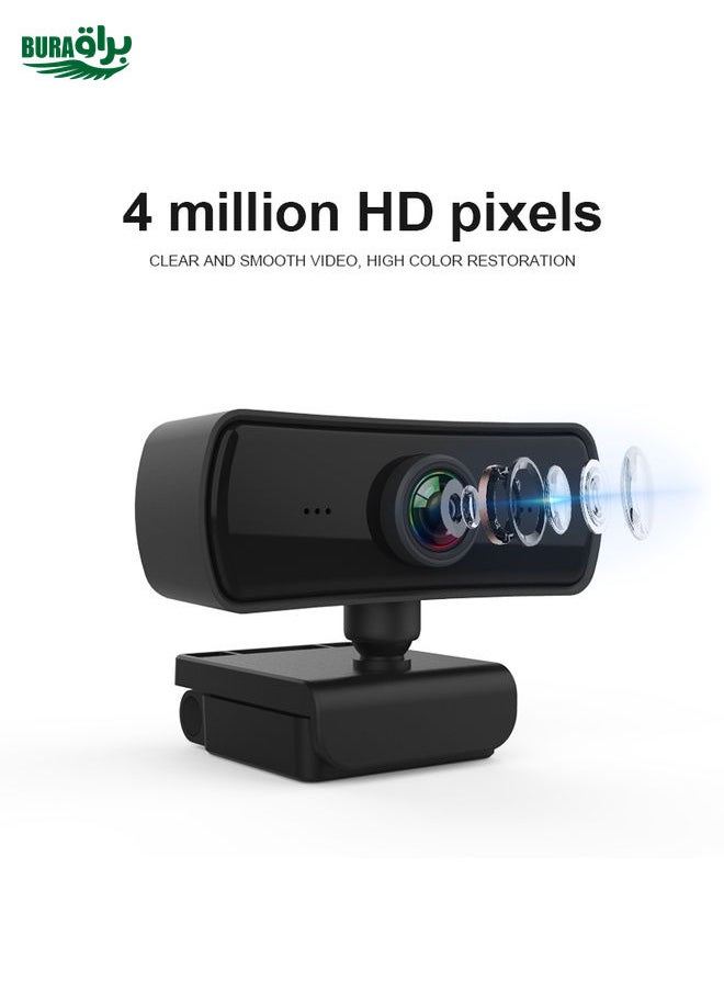 C3 400W Pixels 2K Resolution Auto Focus HD 1080P Webcam 360 Rotation For Live Broadcast Video Conference Work WebCamera With Mic USB Driver-free