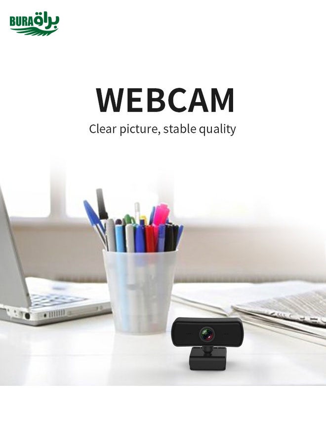 C3 400W Pixels 2K Resolution Auto Focus HD 1080P Webcam 360 Rotation For Live Broadcast Video Conference Work WebCamera With Mic USB Driver-free