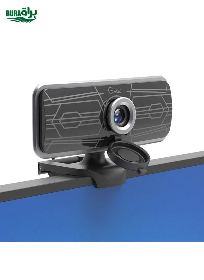 Gsou T16s 1080P HD Webcam with Cover Built-in Microphone for Online Classes Broadcast Conference Video