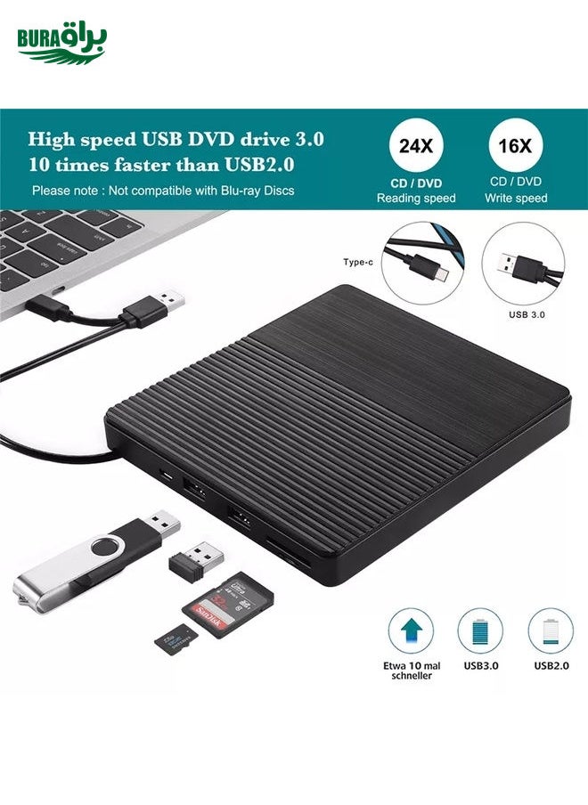 Type-C Portable External CD Burner Optical Drive