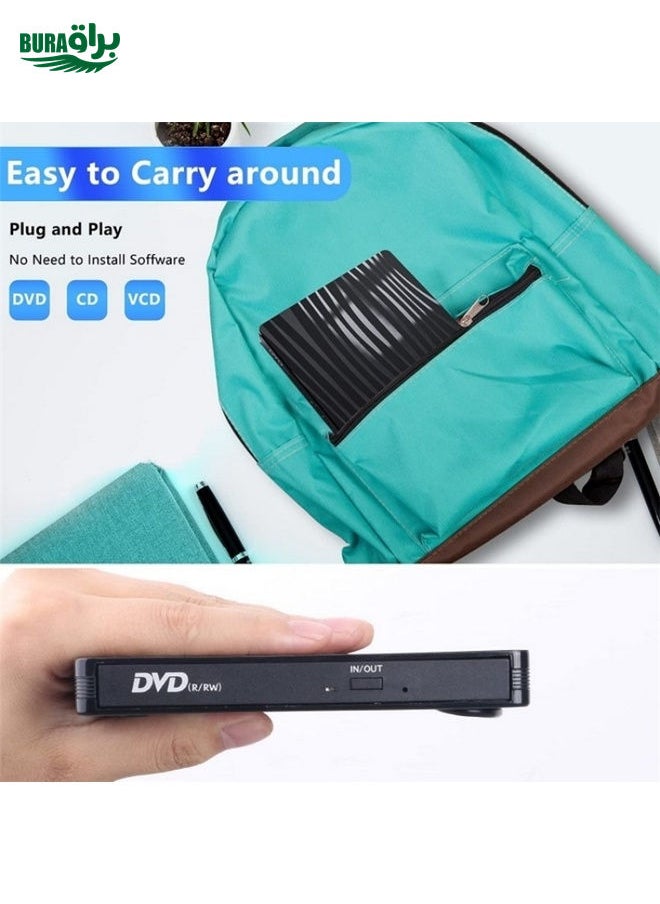 BT689 Portable DVD Burner External Optical Drive CD Player Win10 USB Optical Drive Recorder