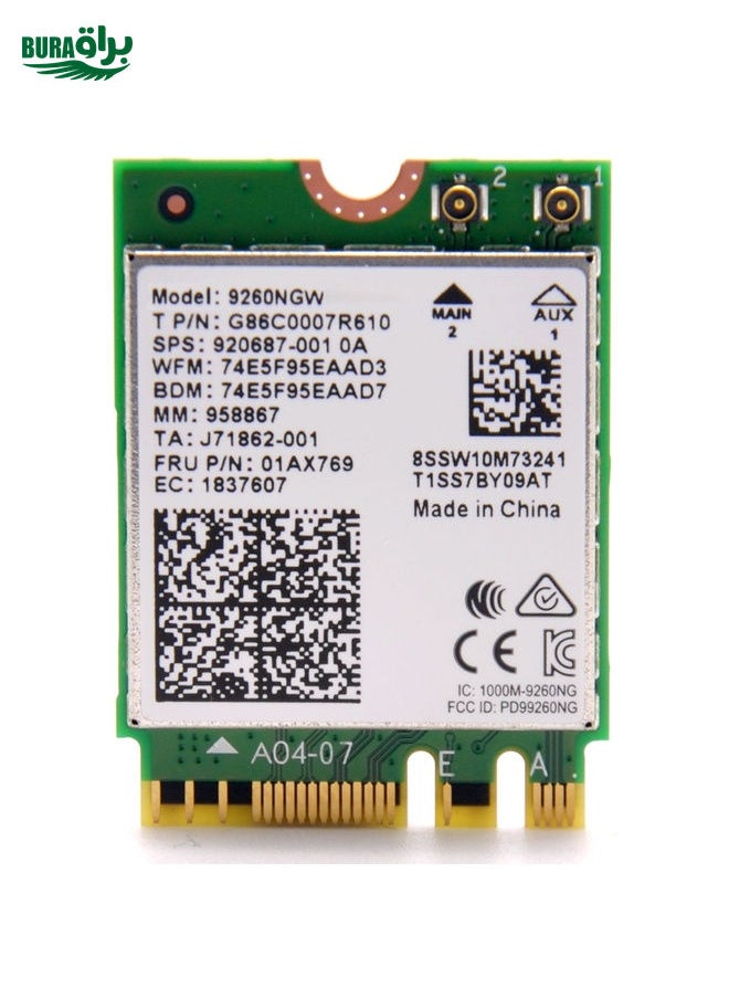 9260NGW Wireless-AC Dual Band 802.11ac 1730Mbps Bluetooth 5.0 WLAN Network Card
