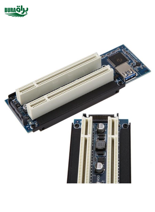 PCI-E 1X To Dual PCI Riser Card Extend Adapter Add Expansion Card For PC Computer