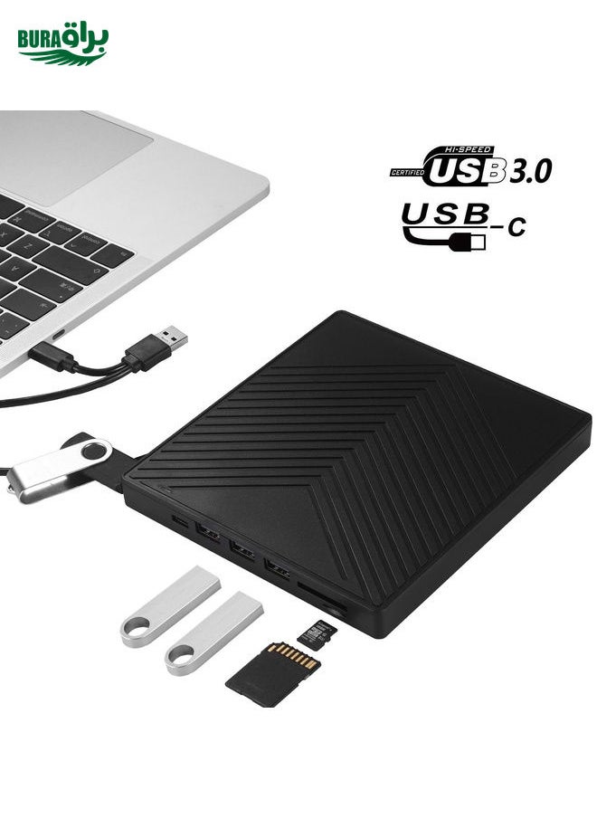 6-in-1 CD and DVD Recorder External USB 3.0 Optical Drive