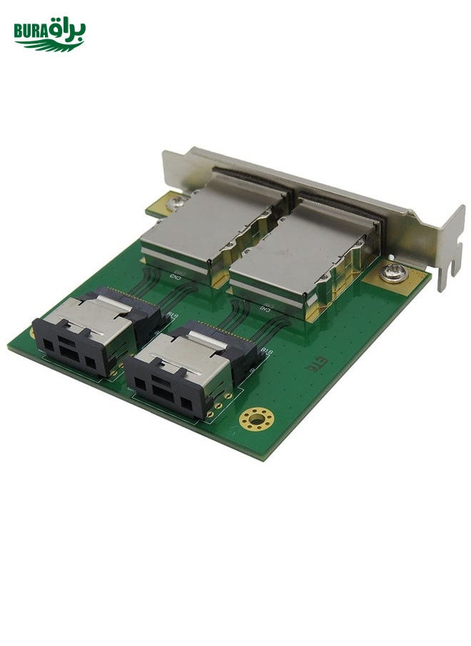 Dual Ports Mini SAS Internal SFF-8087 to External HD SFF-8088 Front Panel PCI SAS Card