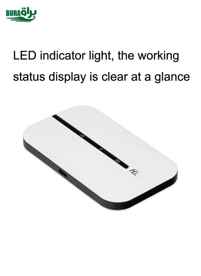 E5576S 4G LTE Router No Lock Card WiFi Support Malay MOD Mobile Router For Europe Asia Africa(White)