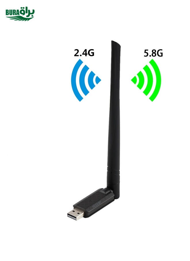 EDUP EP-AC1666 Dual Band 11AC 650Mbps High Speed Wireless USB Adapter WiFi Receiver, Driver Free