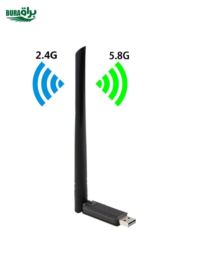 EDUP EP-AC1666 Dual Band 11AC 650Mbps High Speed Wireless USB Adapter WiFi Receiver, Driver Free