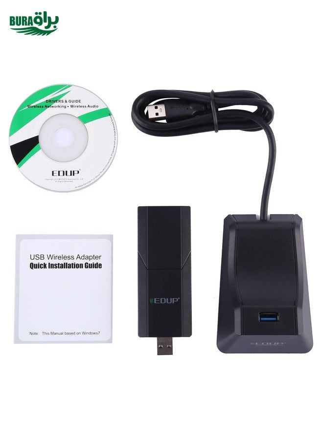 EDUP EP-AC1675 AC1900Mbps 2.4GHz & 5.8GHz Dual Band USB3.0 WiFi Adapter External Network Card