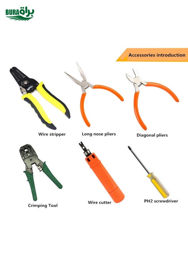 JAKEMY PS-P15 16 in 1 Professional LAN Network Kit Crimper Cable Wire Stripper Cutter Pliers Screwdriver Tool