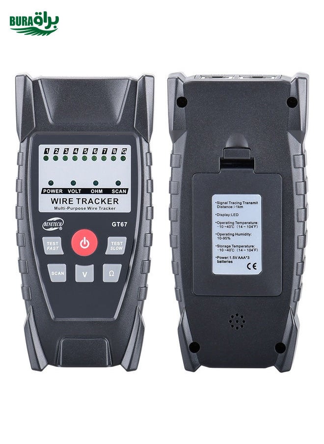 BENETECH GT67 RJ11 / RJ45 Multifunctional Cable Tester Line Finder Net Cable Detector
