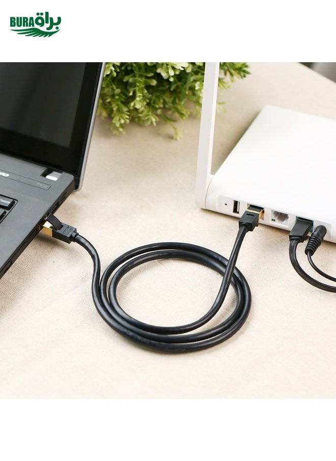 CAT7 Gold Plated Dual Shielded Full Copper LAN Network Cable, Length: 15m