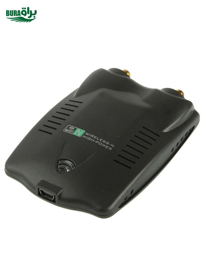 2.4GHz 802.11b/g/ 300Mbps 500mW USB 2.0 Wireless WiFi Network Adapter with Dual Gain Antenna, Support Network Decoder(White)
