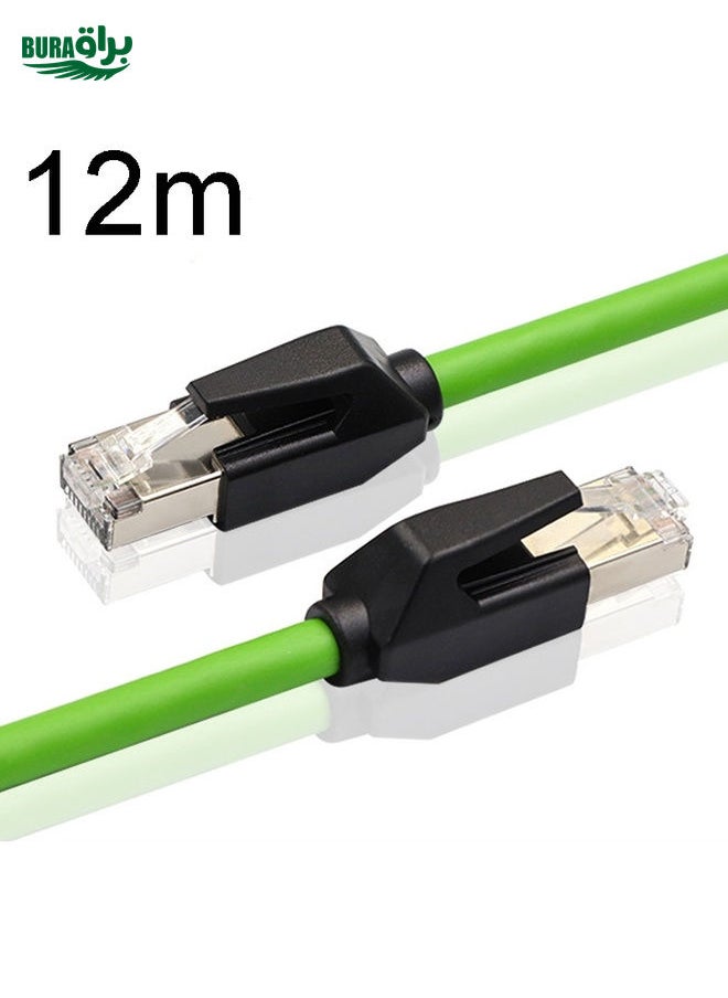 12m CAT6 Double Shielded Gigabit Industrial Cable Vibration-Resistant And Highly Flexible Drag Chain Cable