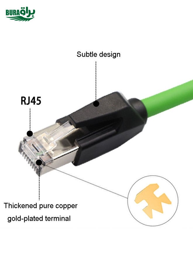 12m CAT6 Double Shielded Gigabit Industrial Cable Vibration-Resistant And Highly Flexible Drag Chain Cable