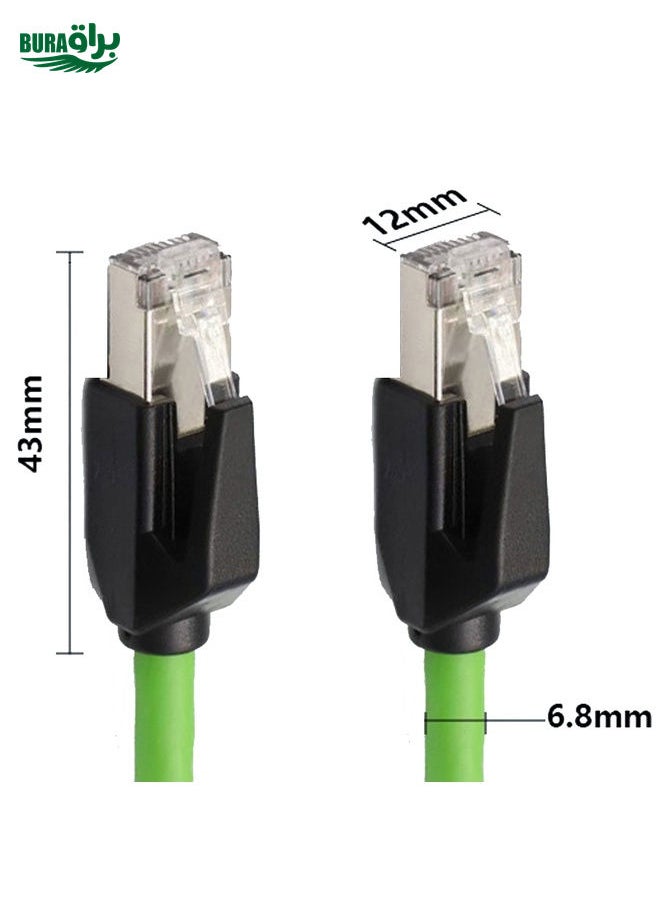12m CAT6 Double Shielded Gigabit Industrial Cable Vibration-Resistant And Highly Flexible Drag Chain Cable
