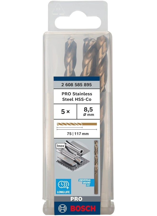 Bosch Metal Drill Bits HSS-CO P5-HSS-Co-8.5mm Tools Accessories