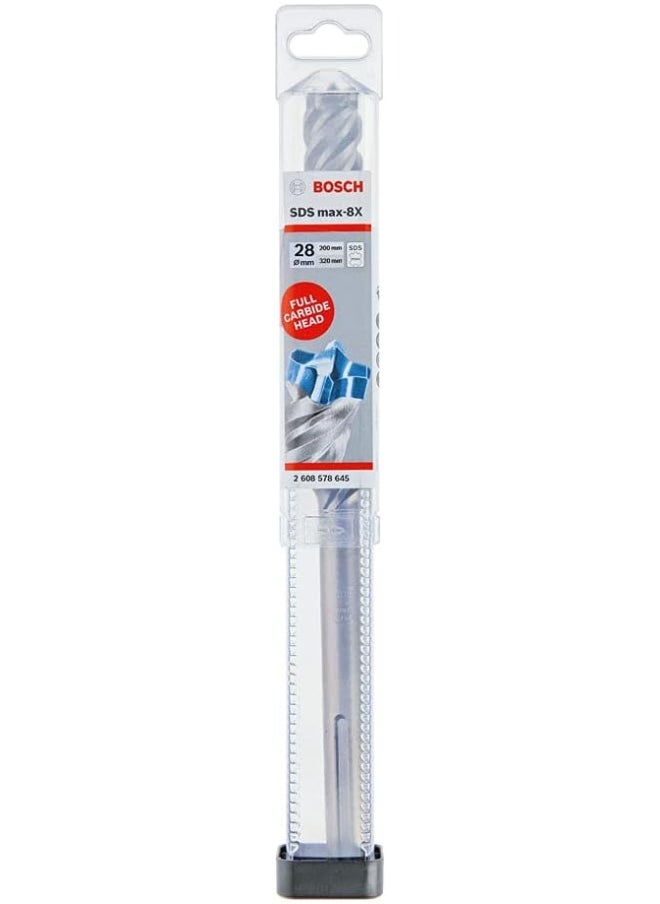 Bosch Professional 2608578645 Hammer Drill SDS max-8X for Hammer Drills Diameter 28 mm Working Length 200 mm