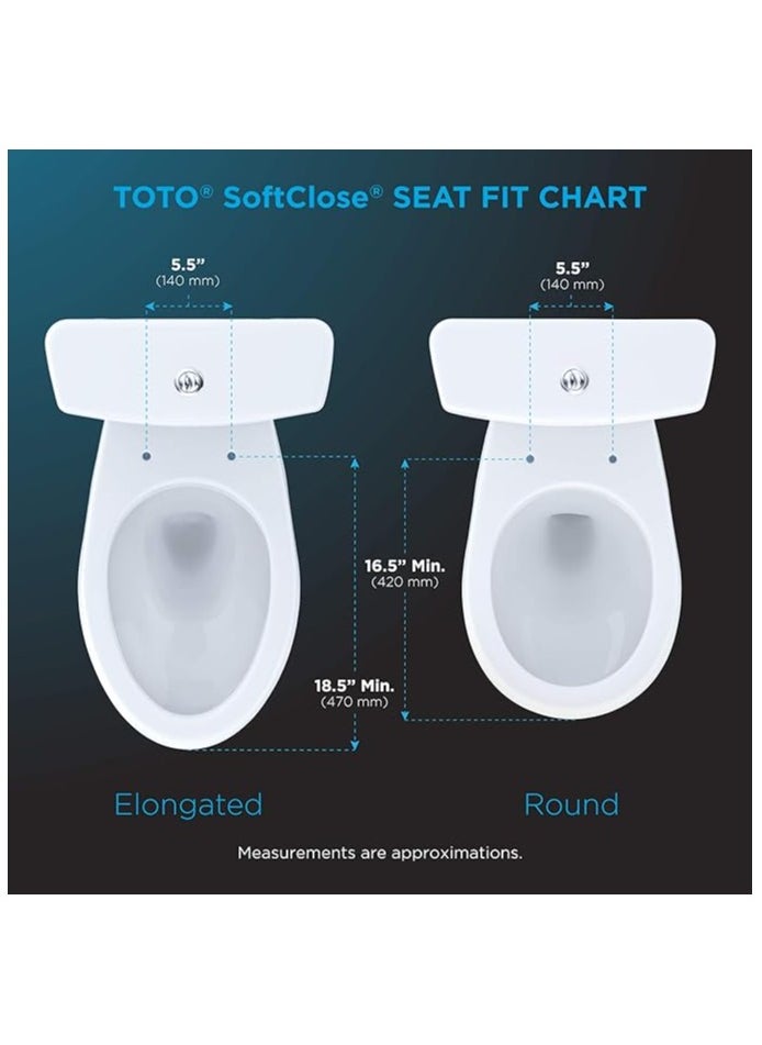 TOTO SS114#11 Transitional SoftClose Elongated Toilet Seat, Colonial White