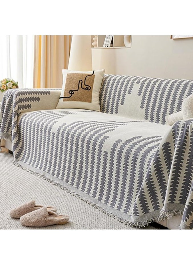 Double Sided Chenille Sofa Cover Throw Blanket