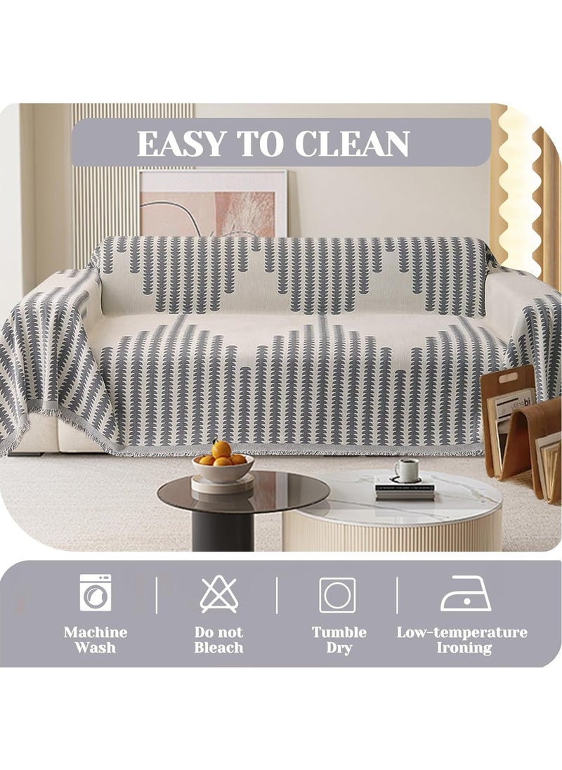 Double Sided Chenille Sofa Cover Throw Blanket