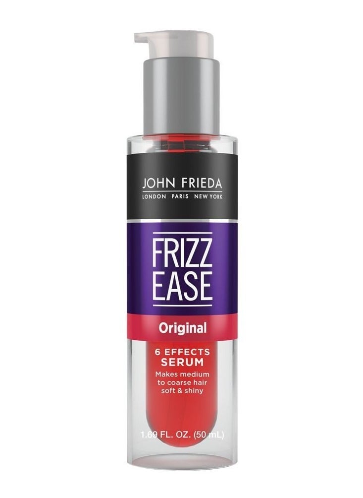 John Frieda Anti Frizz, Frizz Ease Original Hair Serum, Anti-Frizz Heat Protecting, Infused with Silk Protein, 1.69 fl oz