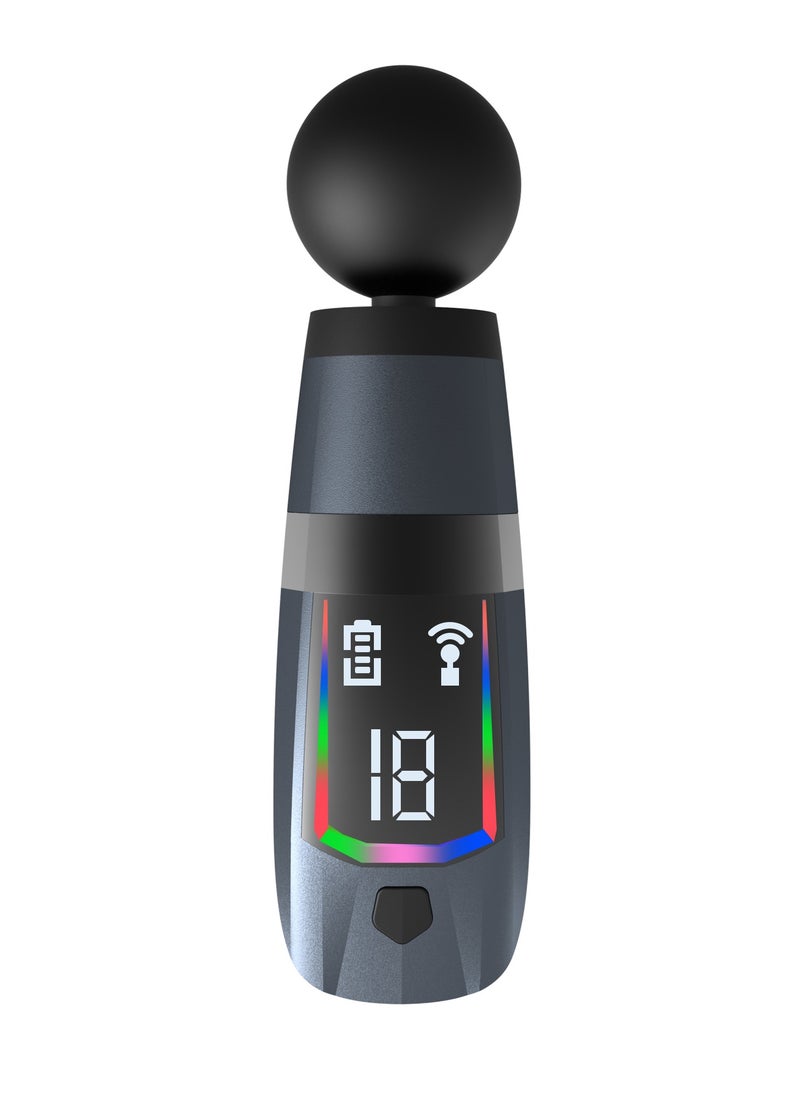 Multifunctional Massage Handle GMG-05 / Up to 3 Hour working time / 4 Massage Head / Extension Handle / 12 Speed Levels / Digital Display / Massage Belt / LED Lights - Black