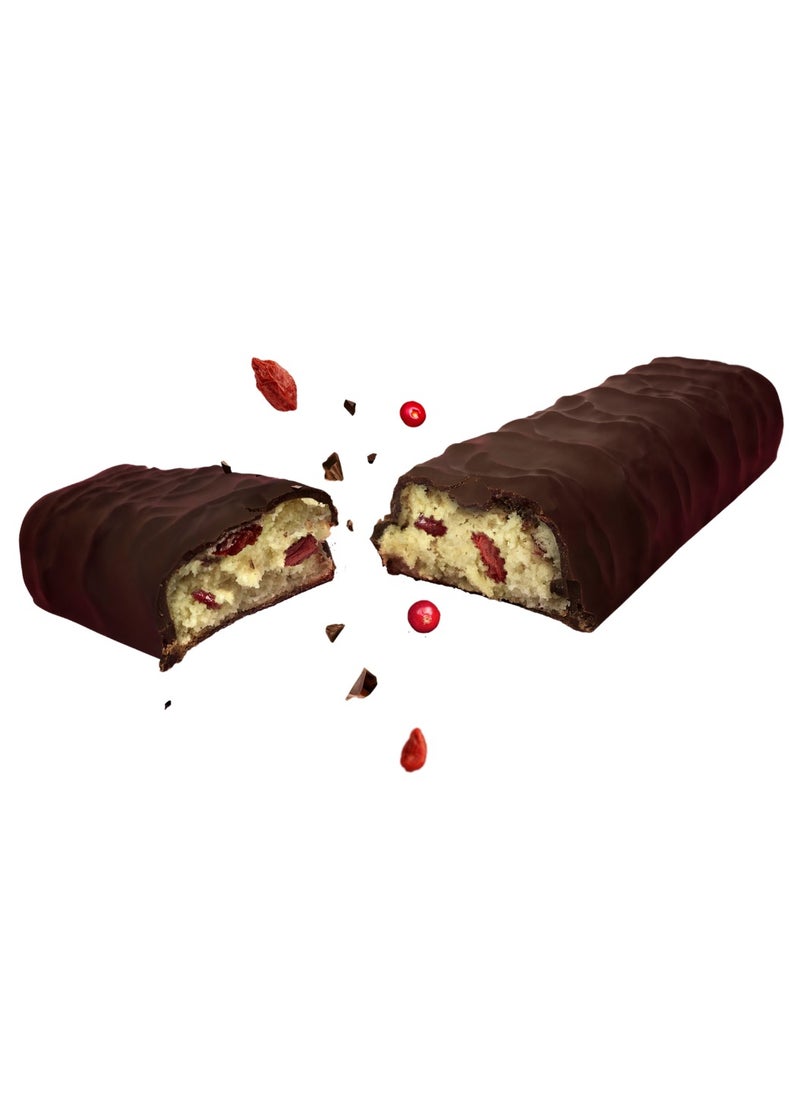 Protein Bar with 20% Protein and 5% Inulin - Goji Berry and mulberries Flavour(Pack of 24) - Made in Italy