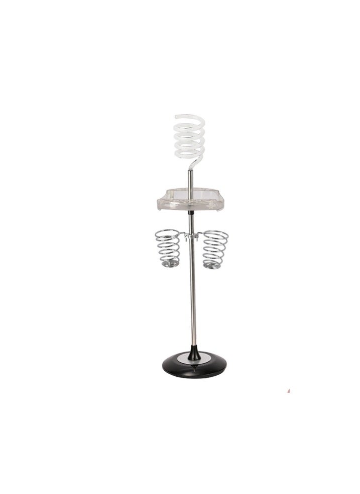Lilburn Hair Dryer Stand, Twisty Style Acrylic Top Holder, Hair Styling Appliances with Tray Two Spiral Holders and Heavy Base for Hair Dryer, Flat Iron, Curling Stick,Hair Straightener, Brush
