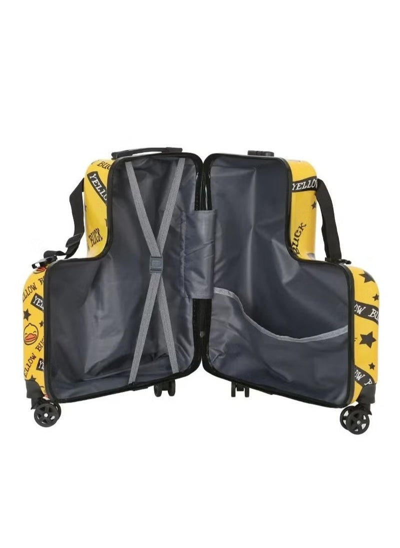 Children's Luggage,Boy And Girl Travel Luggage,Riding And Sitting Luggage,Lightweight Hard Shell Trolley Case ​With 4 Wheels