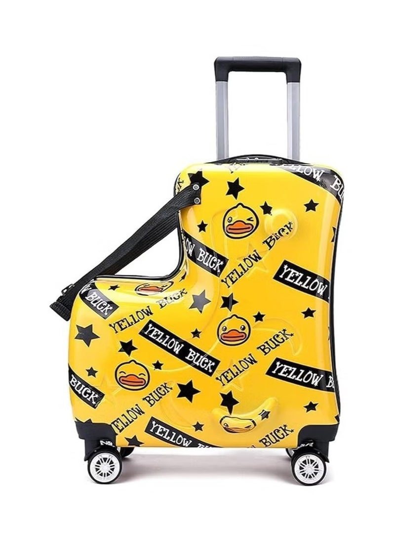 Children's Luggage,Boy And Girl Travel Luggage,Riding And Sitting Luggage,Lightweight Hard Shell Trolley Case ​With 4 Wheels