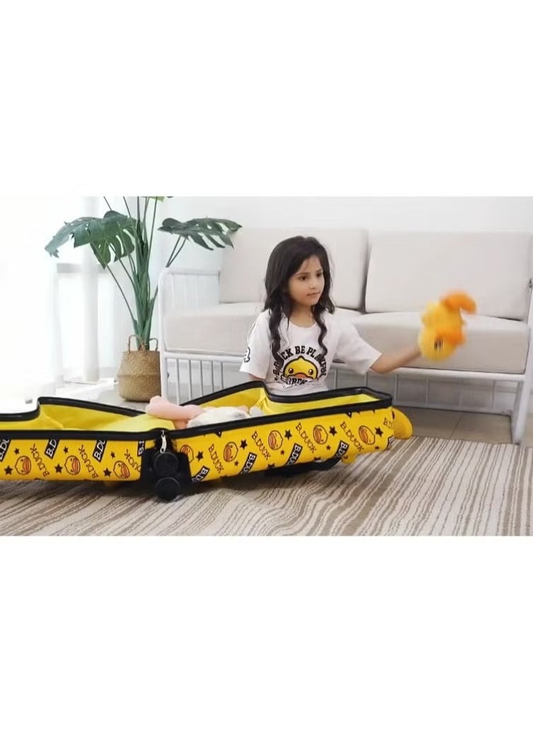 Children's Luggage,Boy And Girl Travel Luggage,Riding And Sitting Luggage,Lightweight Hard Shell Trolley Case ​With 4 Wheels