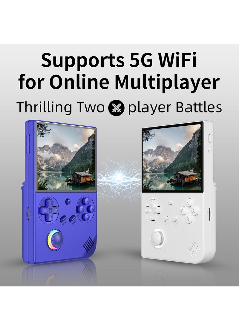 RG40XXV Handheld Game Console 4.0 Inch IPS TF Card With 10000+ Games 3200mAh 6+Hours Battery Support Wireless Network(64G Blue)