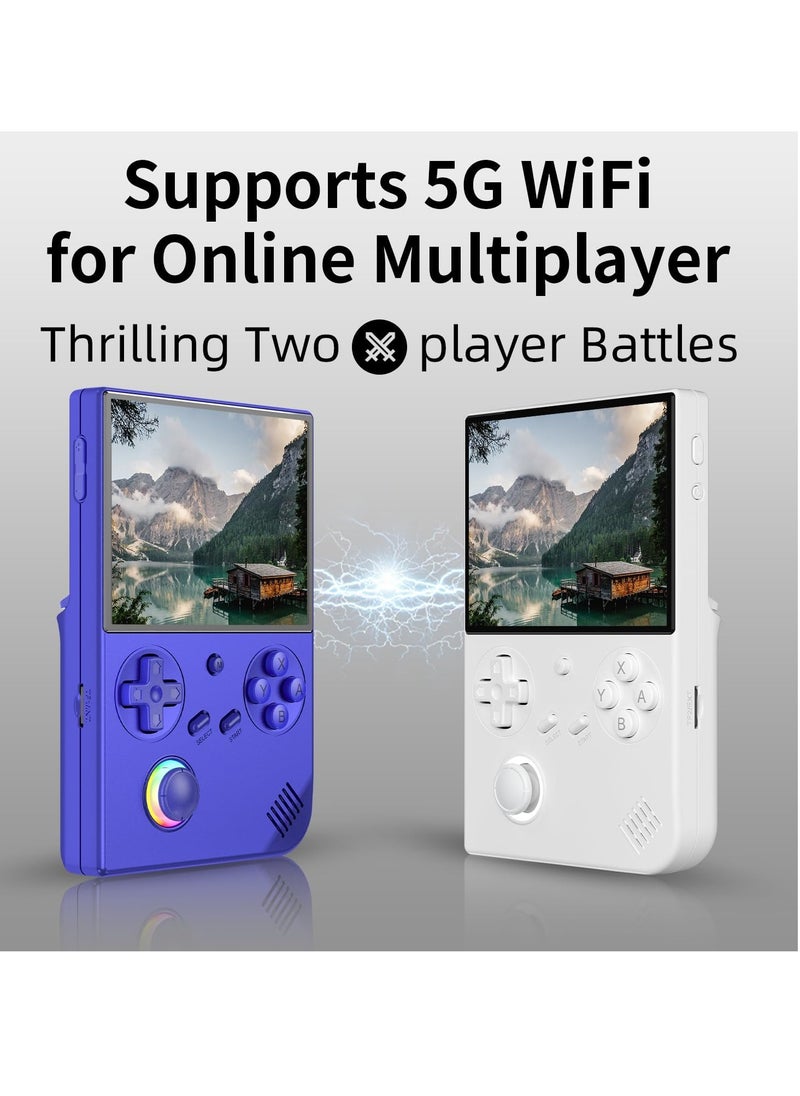 RG40XXV Handheld Game Console 4.0 Inch IPS TF Card With 10000+ Games 3200mAh 6+Hours Battery Support Wireless Network(128G Blue)