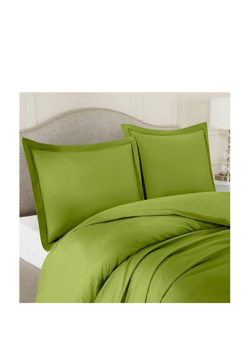 Context Queen Size Green Soft Wrinkle Free Microfiber Duvet Cover set Bedding  1 Pcs Duvet Cover 228X228cm with 2 Pillow Sham Covers 50X66cm