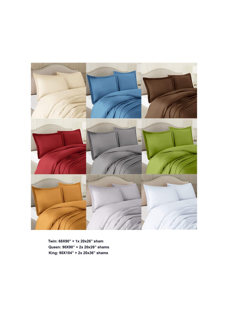 Context Queen Size Green Soft Wrinkle Free Microfiber Duvet Cover set Bedding  1 Pcs Duvet Cover 228X228cm with 2 Pillow Sham Covers 50X66cm