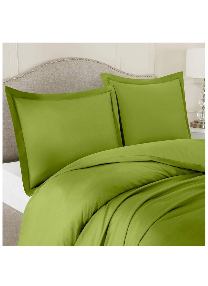 Context Queen Size Green Soft Wrinkle Free Microfiber Duvet Cover set Bedding  1 Pcs Duvet Cover 228X228cm with 2 Pillow Sham Covers 50X66cm