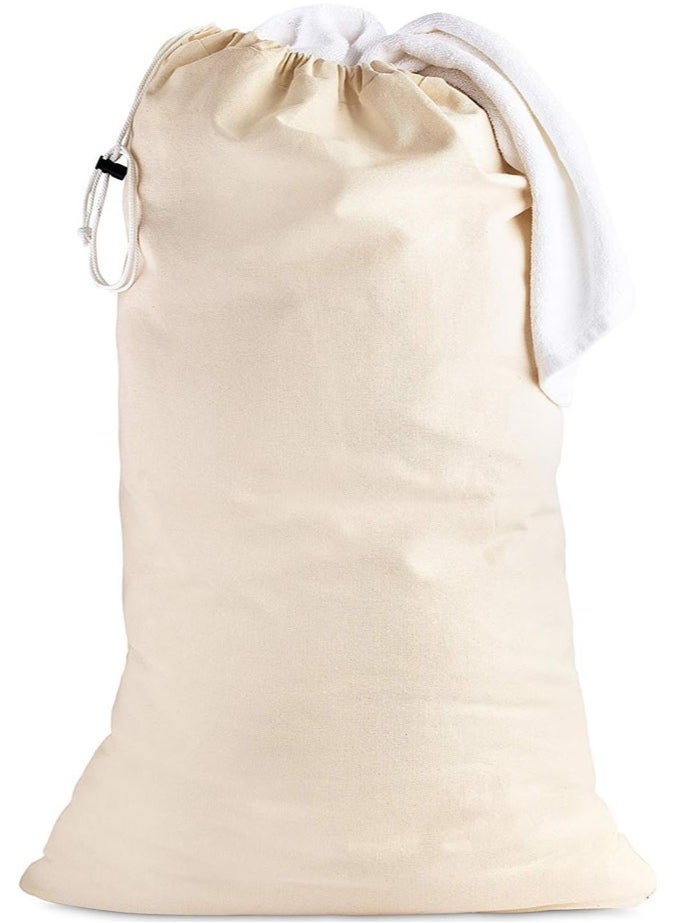 1CHASE Laundry Bags Canvas, The Extra Heavy Duty Washable Laundry Bag with Drawstring, 24X34