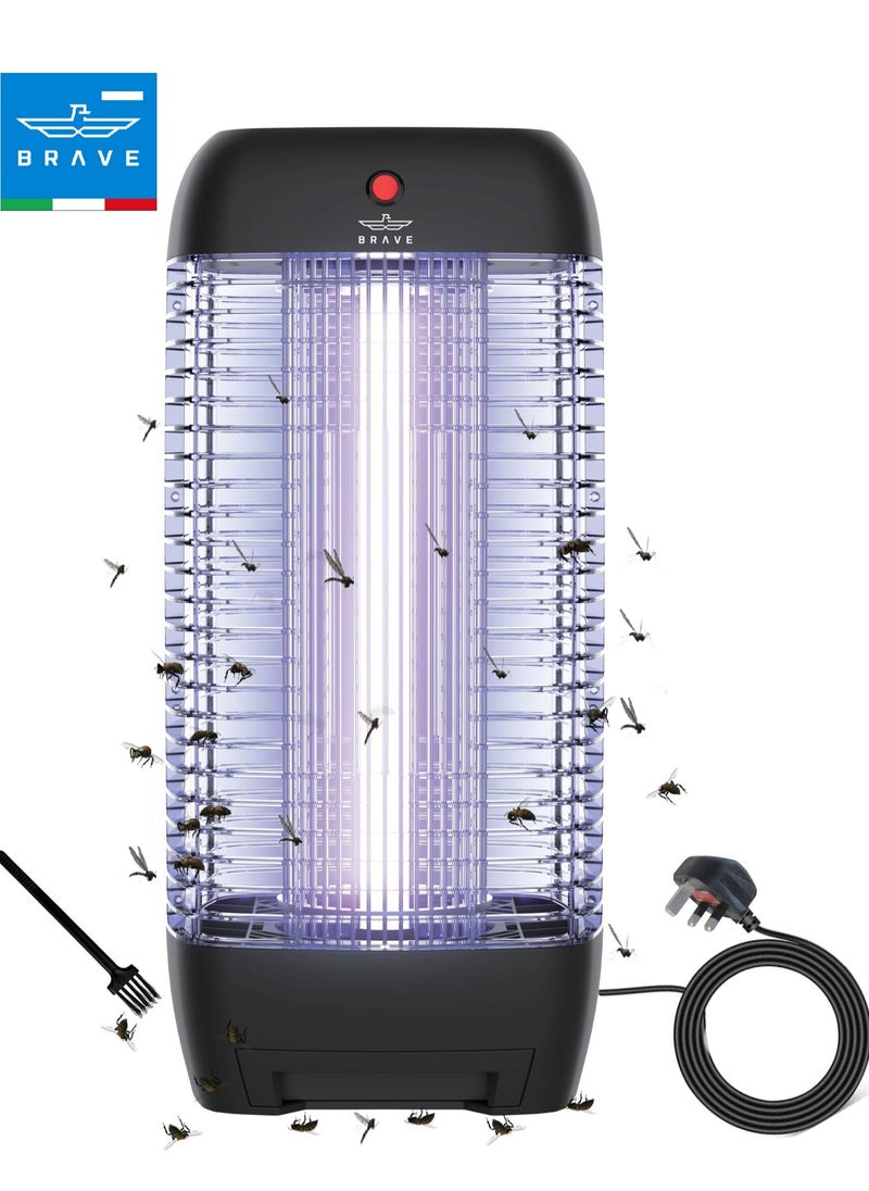 Powerful Electric Insect Killer Bug Zapper 10W Mosquito Lamp & Fly Trap with Interchangeable UV Tube, Effective for Mosquitoes, Moths, Flies & Flying Insects, Perfect for Bedroom, Kitchen, Patio, Balcony, Restaurant, School, and More - Reliable Mosquito Killer & Insect Control for Indoor and Outdoor Use, Durable Design (Black)