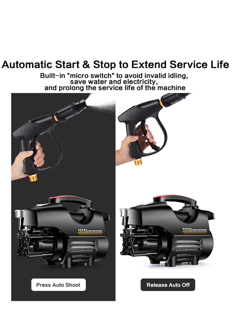 Lightweight & Powerful 2200W Pressure Washer, 3.96 GPM water consumption, 3190 PSI water pressure, Rotary nozzle, Dual sink system, High Bar Pressure for Washing Home, Garden, Motorbike, Car